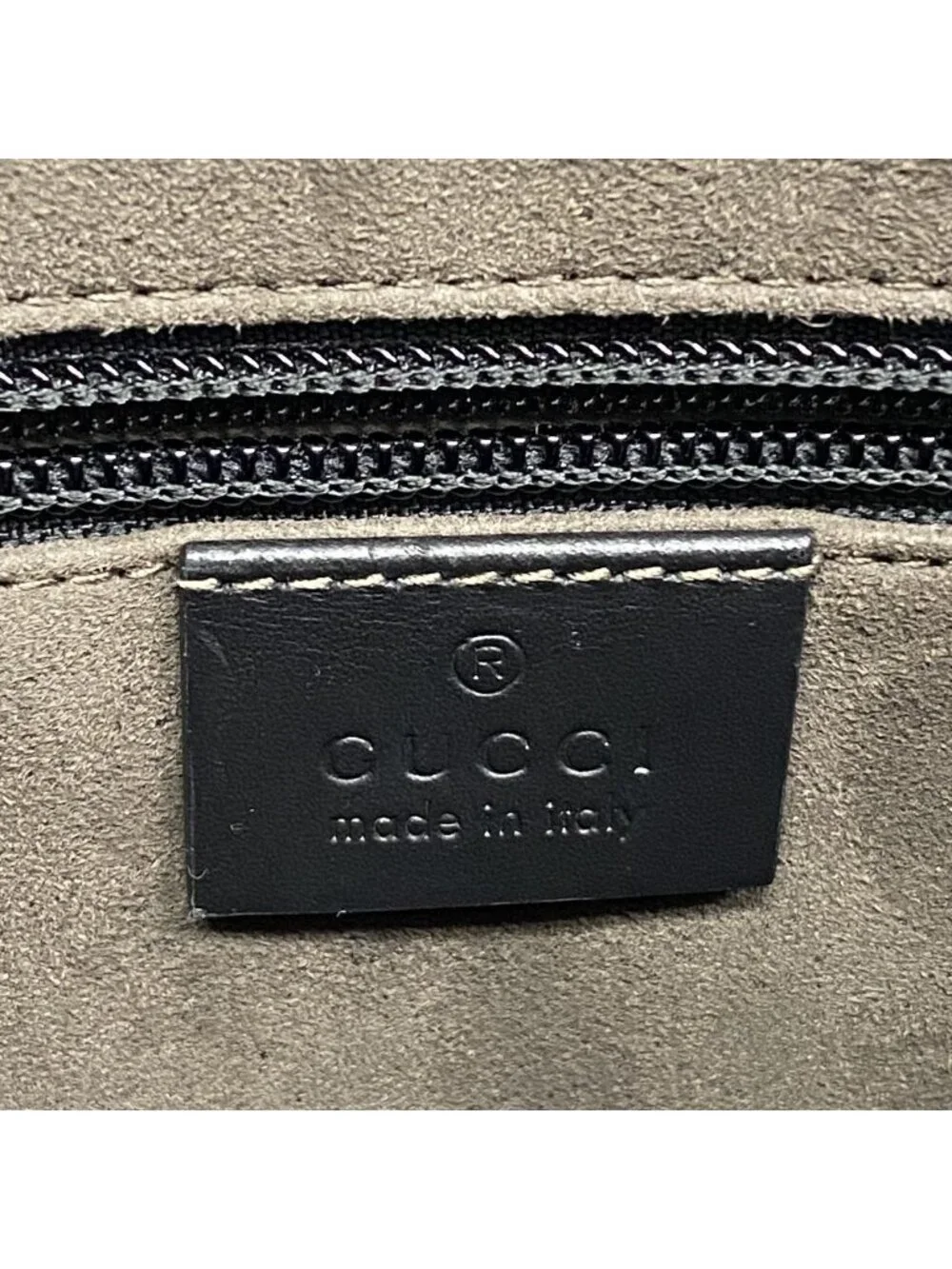 Gucci Shoulder Bag Guccissima Leather Black Silver
